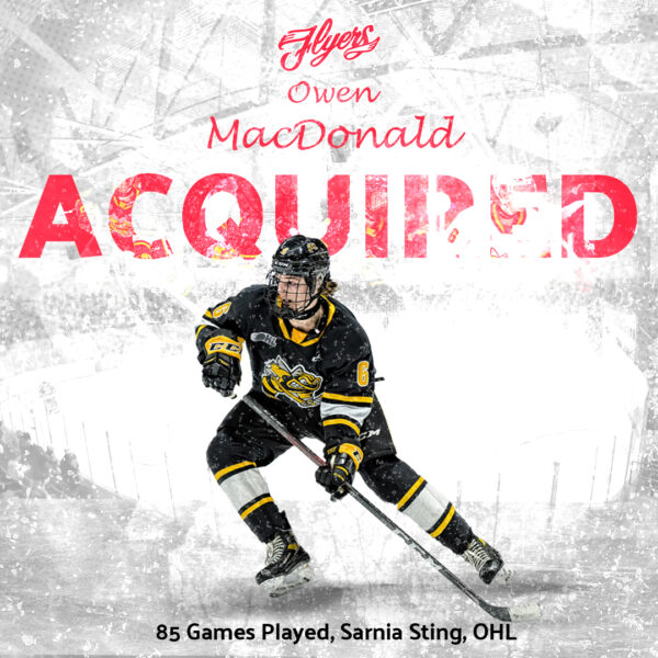 Flyers Sign OHLer MacDonald For 2024-25 Season